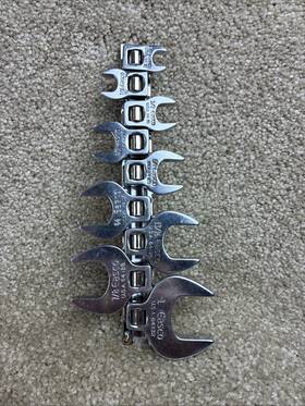 64112-64132 Easco Usa 9 Pc.sae 3/8 Crow Foot Wrench Set