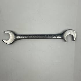 66124 Easco Vintage Usa 3/8 In Sae Open End Ignition Wrench E Midget Angled