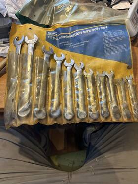92-304 Easco Vintage 11 Piece Wrench Set Combination 1 Inch To 3/8 92 304 92304 Usa Made