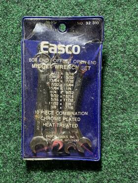 92310 Easco 92 310 Box End/ Offset Open End Midget Wrench Set Usa 10 Piece