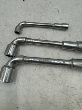 Ogv-75 Facom France Angle Pass-through Box/socket End Wrench Lot 3 Piece
