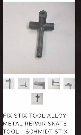 21988 Fix Stix Rare Skateboarding Tool Alloy Metal Repair Skate - Schmidt