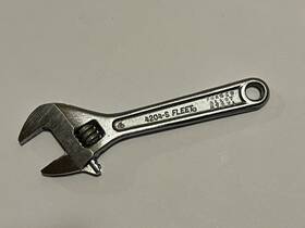 4204-s Fleet Vintage 4 Inch Adjustable Wrench Made In Usa Chrome Nice
