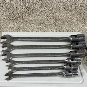 B710 Flex Truecraft Head Wrench Socket Set 5pc Sae 3/8-3/4 Japan 1 Metric 10mm