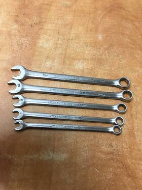 81736 Gearwrench 81667 81665 81737 Metric Full Polish Combination Wrench 6mm 7mm 8mm 10mm 11mm Lot Of 5