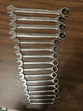 85890 Gearwrench 18pc Metric Ratcheting Wrench Set 6-24mm Read Description