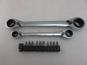 95551 Gearwrench Sae 4 In 1 Quad Box End Ratcheting Wrench Set With Hex Bits