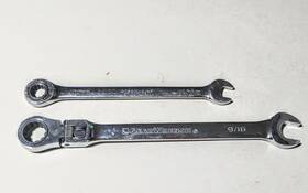 42569 Gearwrench & Craftsman 85718 Lot Of 2 9/16 12 Pt. Xl Locking Flex Head And 10mm Point