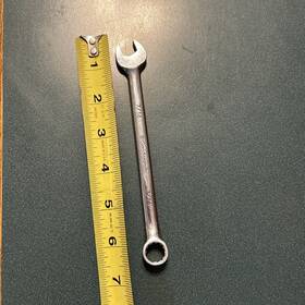 41414 Gm Goodwrench Usa 7/16 Inch 12 Point Polished Chrome Combination Wrench