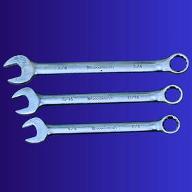 42020 Gm Goodwrench Vintage 5/8 Inch 11/16 3/4 12pt Sae Combination Wrench Set