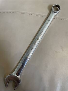 42222 Gm Goodwrench Usa 11/16 Inch 12 Point Polished Chrome Combination Wrench