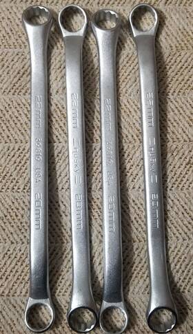 39819 Hasky Lot Of 4 Husky Tool 20mm To 22mm Metric Wrench 12 Point Classic Usa Hand Tools