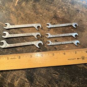 No87 Herbrand Vintage Open End Wrenches Ignition 6 Total 9/32 3/8 5/16 Etc