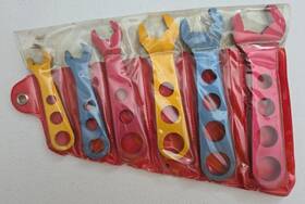 Hrc1162 Hot Rod Chrome An Fitting Wrench Set An3 An4 An6 An8 An10 An12 Aluminum Spanner Wrenches 6 Pcs