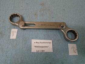 L-10-12 Hunter Specialty 2 Size Locking Wrench For Castor Camber Alignment J981