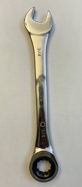 111-ao Husky 3/4 Ratcheting Spline 12 Point Combination Wrench Sae