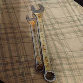 33514-33024 Husky Lot Of 2 -3/4 14mm Wrenchs Made In Usa