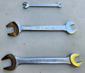 34025 Husky 34010 34024 Usa Open End Wrench Set 3pc 1/4-13/16 Chrome Sae