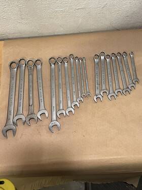 37516 Husky Lot Of 18 Vintage Metric And Sae Wrenches