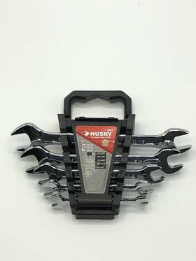 45003 Husky 5 Piece Set Sae Open End Wrench Kit 1/4 Inch To 3/4 Chrome Vanadium