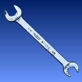 H1725-b Husky Vintage 9/16 Inch X 1/2 Open-ended Wrench Steel Forged Alloy Usa