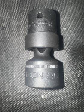 I3um20 Icon 20mm Universal Swivel Impact Socket 1/2 Inch Drive Metric 6 Point