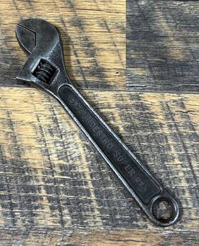 3576 Indestro Vintage Super Tools 6 Inch Adjustable Wrench Usa