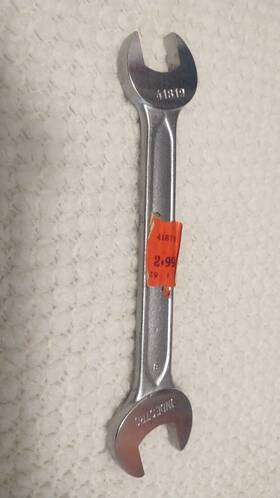 41819 Indestro Open End Box Wrench Brand 18mm 19mm Original Sticker 2.99 Bin#6