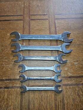 42427a Indestro Duro Chrome Tools Usa Metric 6 Pc Open End Wrench Set