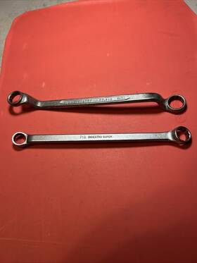 713-913 Indestro Vintage Indestro- Lot Of 2 Offset Double Box End 12pt Wrenches No. 713 And 913