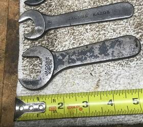 K42ob Jacobs K420b 2 Vintage Wrenches Engineers Short Handle K420n And