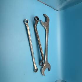 157734 John Bean 3 Wrenches Inch And 3/8 Beam 1/2 9/16 7/16 Boxed / Open End Wrench