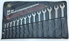 Ty24215 John Deere Ty24214 Usa Sae 3/8-1-1/4 Full Polish Combination Wrench Set 12 Point