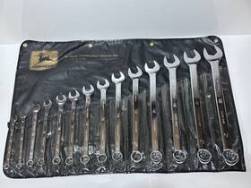 Ty3333 John Deere Usa Sae 3/8-1-1/4 Inch Full Polish Combination Wrench Set 12 Point