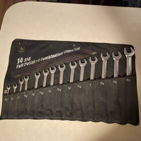 Ty42415 John Deere Usa Sae 3/8 To 1-1/4 Inch Chrome Combination Wrench Set 12 Point