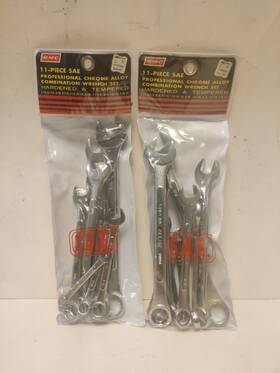 Kmc-1 K Mart Lot Of 2 Kmc Kmart 11 Piece Wrench Set Combination Sae