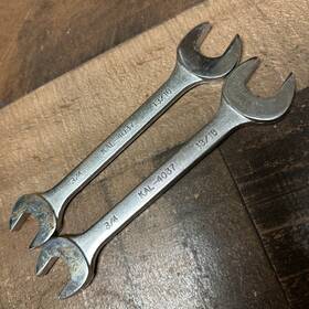4037 Kal Lot Of 2 3/4 Inch 13/16 Double Open End Wrench Japan