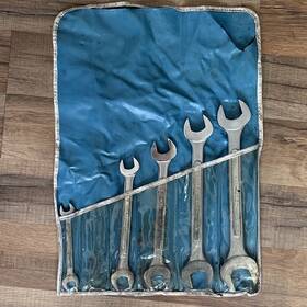 5120-00-14899 Kal Vintage 5 Piece Combination Wrench Set In Pouch Japan