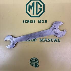 King Dick 9/16 5/8 Mga X Inch A/f Spanner Wrench Open End Stamped British Made