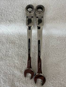 0338371 Kobalt 12mm 23632 13mm 23633- Flex Head Ratcheting Wrenches Chrome 12pt