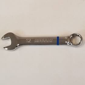 80879 Kobalt 12mm 12 Point Polished Chrome Stubby Combination Wrench W