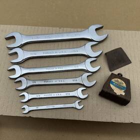 20046 Kraeuter 57505 Vintage Double Open Ended Wrench Set 1/4 Inch To 7/8 Made In Usa Euc