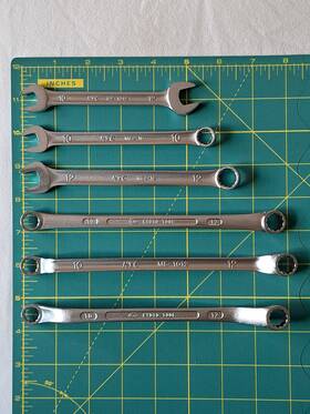 S2-1012 Ktc Wrench 10 And 12 Mm Open Box Combination Lot Of 6 Made In Japan