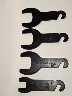 6354178 Lisle Professional Pneumatic 4pc Fan Clutch Wrench Set 47mm 2 Inch 1-7/8 7/8