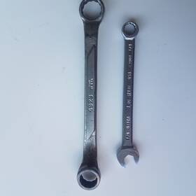 23008 Loc-rite Lot Of 2 Open End Wrench 1/4 3/8 7/16 Box Usa Made Hand Tools