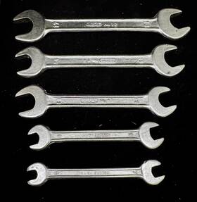 5-oem Ludell Vintage Metric 5 Piece Open End Wrench Set 6mm To 17 Mm