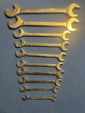 Da34-da12 Mac Tools Usa 10 Pc Sae Open End Angle Wrench Set 3/8 Inch - 1 1/16