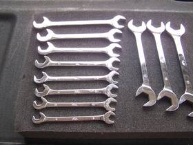 M190a Mac Vintage Set Of Eleven - Offset Metric Open End Wrenches
