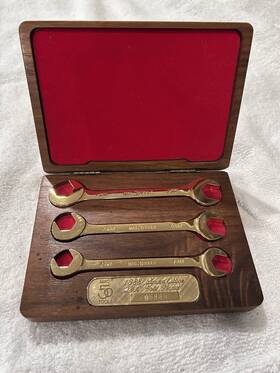 08669 Mac Tools 05885 50 Years 24k Gold Plated Offset Wrench Set 1988 #08669