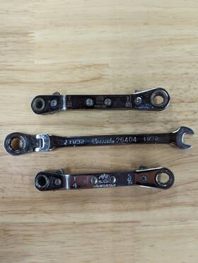 R0w07092 Mac Tools & Allen Ratcheting Wrenches And Used. 7/32 Inch -9/32 1/4 -5/16 11/32